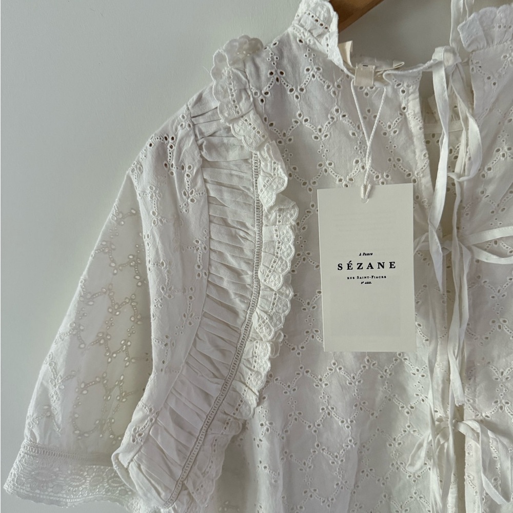Sezane Thio Tie-back Blouse - Picture 3 of 8
